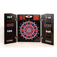 Karella Dartautomat "CB 90" (mit Dartpfeilen), eingebautes zwei-Zonen-Bulls-Eye für maximale Zähloberfläche