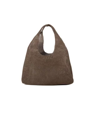 Giulia Monti Handtasche Grau Braun