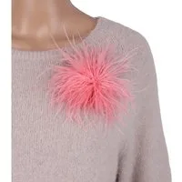 MIRROSI Brosche Edler Federbrosche, Feder-Anstecker im Boho-Vintage Stil, Ausgestattet mit Clip und Anstecknadel für sicheren Halt