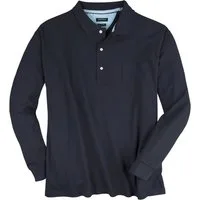redfield Langarm-Poloshirt Redfield Langarm-Poloshirt dunkelblau Übergröße