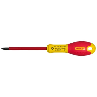 STANLEY FATMAX Schraubendreher Phillips PH0 Klingenlänge 75 mm isol. b. 10.000 V - 0-65-414