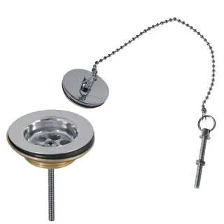 Tres Ablaufbausatz mit Einsatz, Stöpsel, Kette und Schraube für Waschbecken, Bidet , 13463910 13463910
