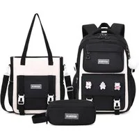 LIANNA Schulrucksack Kinderrucksack Mädchen 3-teilig, Diebstahlsicherung, Federmäppchen (Set, 3-tlg., Kinderrucksack Mädchen 3-teilig, Diebstahlsicherung, Federmäppchen)
