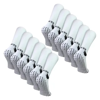 12er Pack Herren Bambus Crew Grip Socken | Verstärkter Fersen- und Zehenbereich, weiche rutschfeste Socken