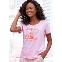 Vivance Dreams by Lascana Pyjamaoberteil mit schönem Frontprint