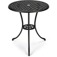 GarveeMore Gartentisch Balkontisch Bistrotisch Outdoor Aluminium 60x60x66cm