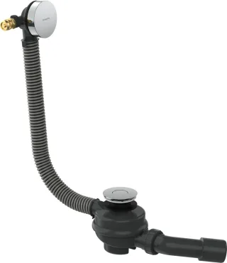 Hansgrohe Komplettset Flexaplus Grundkörper und Fertigset Ablauf-/Überlaufgarnitur chrom,58154000 58154000