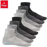 Footstar Kurzsocken Damen & Herren Kurzschaft Socken Frottee-Sohle (8 Paar)