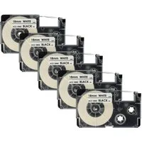 vhbw Beschriftungsband passend für Casio KL-2000, KL-300, KL-70E, KL-200E, KL-60, KL-7000, Hochwertige Patronen für Ihren Etikettendrucker, Kompatibel und
