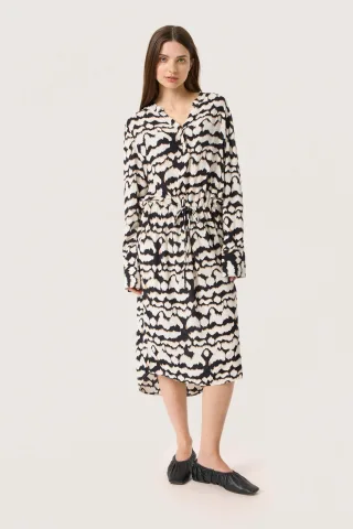 Kleid Relaxed fit black offwhite