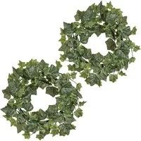Kunstkranz Efeukranz mit englischem Blatt Efeu, Creativ green, Höhe 5 cm, 2er Set