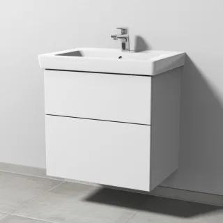 Sanipa 3way Waschtischunterbau zu Villeroy & Boch Subway 2.0 Waschtisch mit 2 Auszügen, Weiß-Soft SM61343