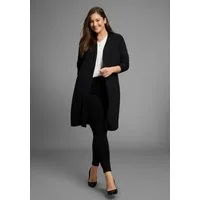 Laura Scott CURVE Longstrickjacke Große Größen aus angenehmem fließendem Jerseymaterial