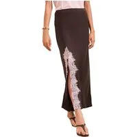 Friends Like These Maxirock Friends Like These Satin-Maxirock mit Spitze (1-tlg)