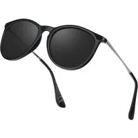 LuxusKollektion Retrosonnenbrille Sonnenbrille Polarisierte Damen UV400 Cateye Retro Power Schwarz