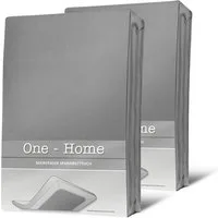 One Home Spannbettlaken, Microfaser, Gummizug: rundum, (2 Stück), Double Pack