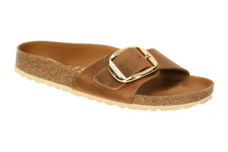 Birkenstock 1006525 Madrid Big Buckle Damen Pantoletten braun Nubuckleder - A...