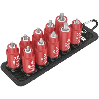 Wera Belt B VDE 1 Zyklop Bitnuss-Satz TORX / Innensechskant, isoliert, 3/8"-Antrieb, 11-tlg - 05004930001