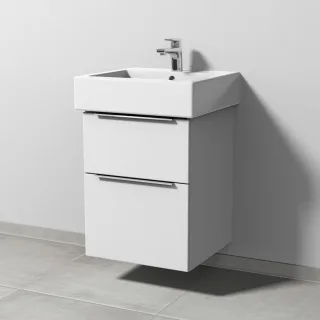Sanipa 3way Waschtischunterbau zu Duravit Vero Waschtisch mit 2 Auszügen, Weiß-Soft UM71543