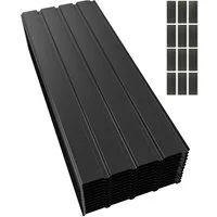 Mondeer Wellplatte Dachplatten(12-tlg), 12x Trapezblech 115cm x 45cm verzinkt Profilblech Dachblech