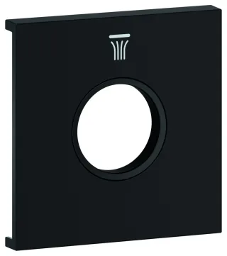 GROHE Metallplatte Grohtherm Aqua Tiles 107174, Symbol: Kopfbrause 6 phantom black, 107174KF00 107174KF00