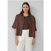 s.Oliver Kurzarmbluse Bluse Kurzarmbluse aus Leinen im Relaxed Fit
