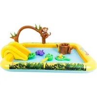SunClub Planschbecken Kinderpool 214x167x85 cm, (Packung, 1-tlg), 214x167x85 cm mit Rutsche