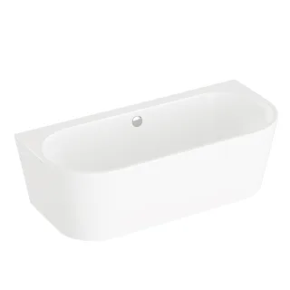VitrA Geo Badewanne back to wall ovale Form 180 x 80 cm mit Überlauf Weiß Hochglanz,65421008000 65421008000