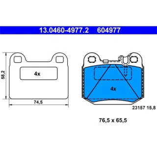 ATE Bremsbel?ge hinten Mercedes M-Klasse W163
