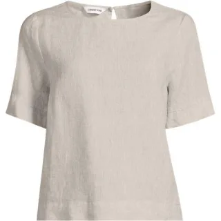 Premium Reinleinen-Schlupfbluse für Damen in Petite-Größe, Damen, size: petite, Beige, by Lands' End
