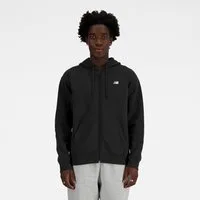New Balance Sweatjacke Sport Essentials Logo French Terry Full Zip mit Kapuze, mit Eingrifftaschen, aus Baumwolle und Polyester