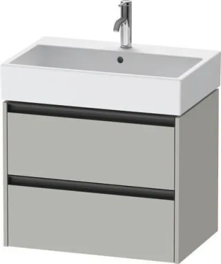 Duravit Ketho.2 Waschtischunterbau wandhängend Betongrau Matt 684x460x549 mm - K25276007070000 K25276007070000