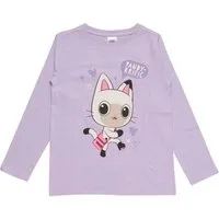 Gabby's Dollhouse Sweatshirt Kinder Langarmshirt aus Baumwolle lila Freizeitshirt