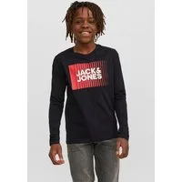 Jack & Jones Junior Langarmshirt JJECORP stylisch, bequem, atmungsaktiv, pflegeleicht bedruckt, casual, regular fit, Rundhals
