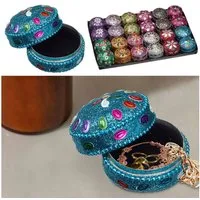 CEPEWA Aufbewahrungsbox Schmuckdose Orient 24er Set Ø4,5cm Schmuckkästchen Dose Box Glitzer