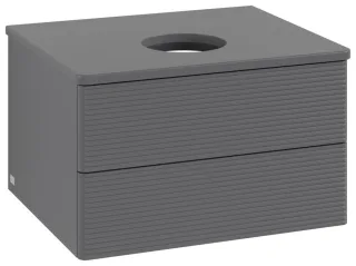Villeroy & Boch Waschtischunterschrank Antao L18_1 600x360x500mm mit Beleuchtung mit Struktur FK/AP: L18110GK