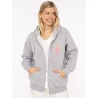 Zwillingsherz Sweatjacke "Salty & Happy" Kapuze, Langarm, Reißverschluss, modisch, maritim, Kordelzug