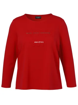 VIA APPIA DUE - Sweatshirt U-Boot 1/1 Arm Motiv rot - Gr. - 50