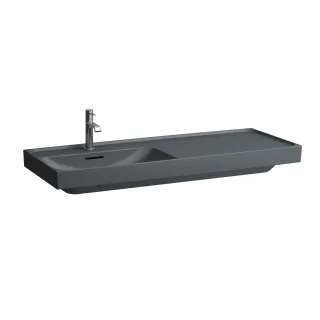 LAUFEN Waschtisch MEDA 460x1200x160 Ablage rechts 1 Hl. o.Ül. graphit matt, H8171107581111 H8171107581111
