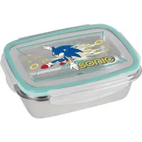 Geda Labels GmbH Lunchbox Sonic Retro, Edelstahl, (1-tlg), Türkis, 850ml, 4-seitiger Clipverschluss