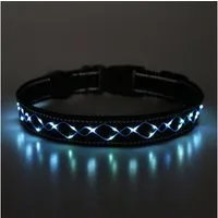 Illes-Laedchen Hunde-Halsband Hundehalsband LED Halsband Blinklicht wiederaufladbar USB