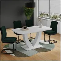 Vicco Esstisch Fenaro, Weiß/Weiß, 120 x 80 cm ausziehbar (1-St)