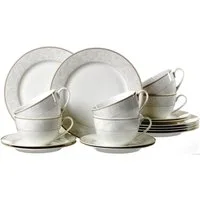 Ritzenhoff & Breker Kaffeeservice Geschirr-Set, Service ISABELLA (18-tlg), 6 Personen, Porzellan, extravagantes Design, 18 Teile, für 6 Personen