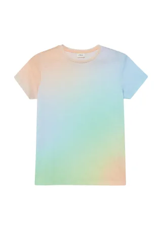 s.Oliver - T-Shirt türkis/mehrfarbig - Gr. - 152