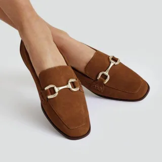 Loafer mit Schnalle für Damen, Damen, size: regular, Beige, by Lands' End