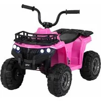 KOMFOTTEU Elektro-Kinderquad, Belastbarkeit 20 kg, Kinder Quad Elektro mit LED-Scheinwerfern & Aufbewahrungskorb