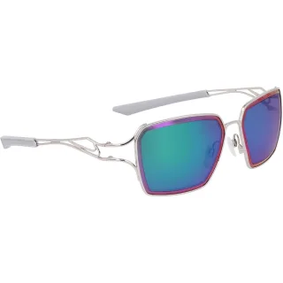 Nike - Prisma-Sonnenbrille für Herren/Damen Unisex, Quadratisch (Silber/Grün/Infrarot)