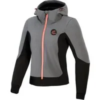 Alpinestars Motorradjacke Stella Radium Tech Damen Motorrad Zip Hoodie Airbag vorbereitet,Ellenbogenprotektoren enthalten,Schulterprotek