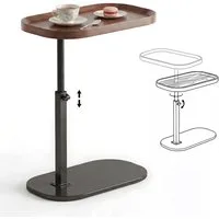 AIMAX Beistelltisch Sofatisch C Form Höhenverstellbar 360° Drehbarer Beistelltisch 45*30CM (Modern Mobiler Kaffeetisch Holz Couchtisch Side Table Nachttisch, 1-St., Kaffee Snack Klein Couch Beistelltisch Tischplatte Laptop-Stehtisch), Mini-Tisch für 