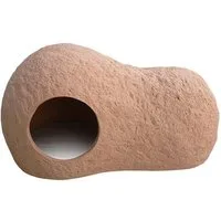 ELMATO Kleintiertunnel Elmato 10535 Terracotta Nagerhöhle XL für Meerschweinchen, 30x17x15cm